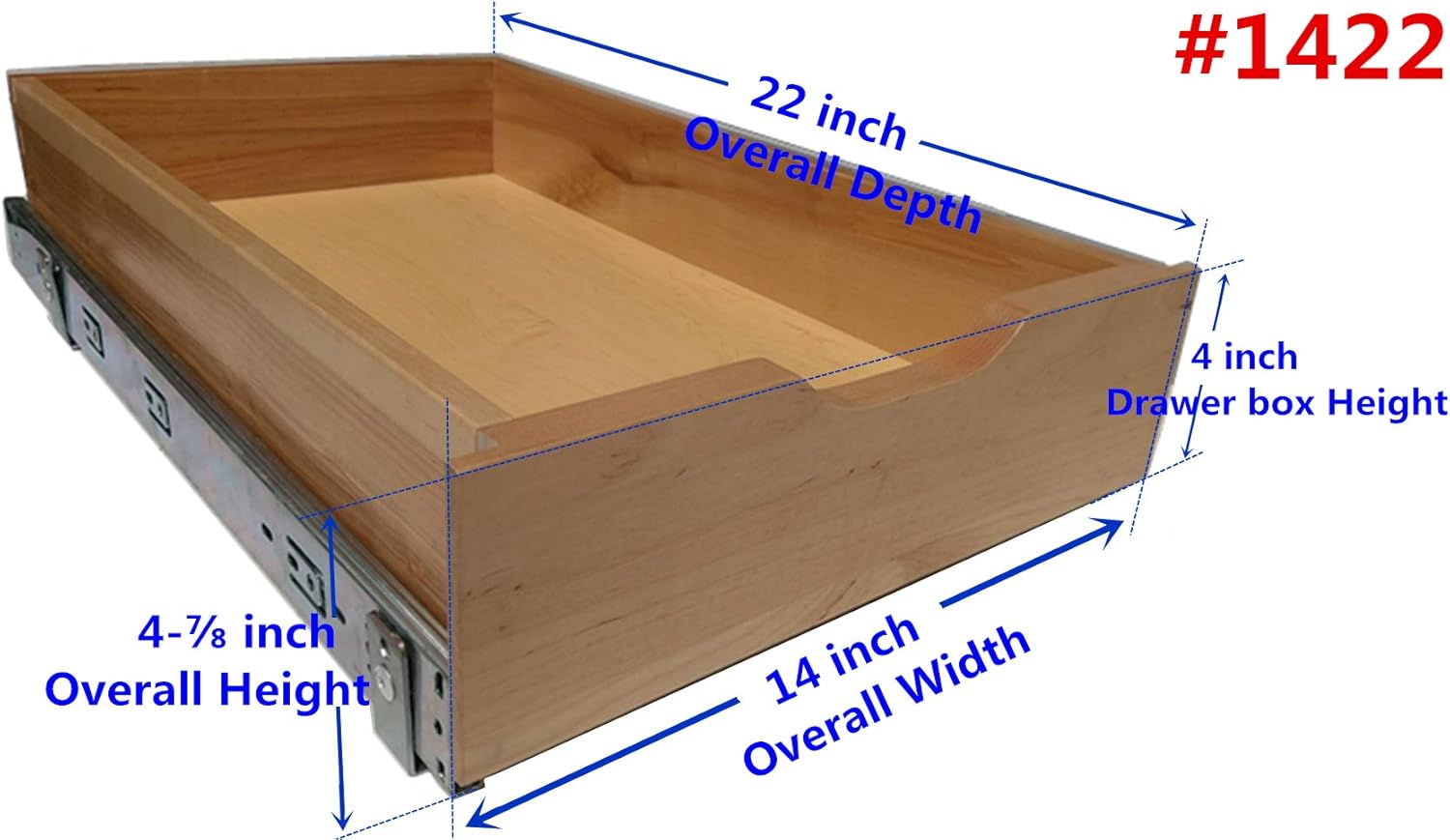 Soft Close Wooden Drawer Box Organizer Pull Out Under Cabinet Sliding Shelf Base Kitchen Bathroom Vanity Under Sink Pull Out Organizer Drawer Roll Out Wood Box Storage Shelve (26 Inch (26''W x 22''D))