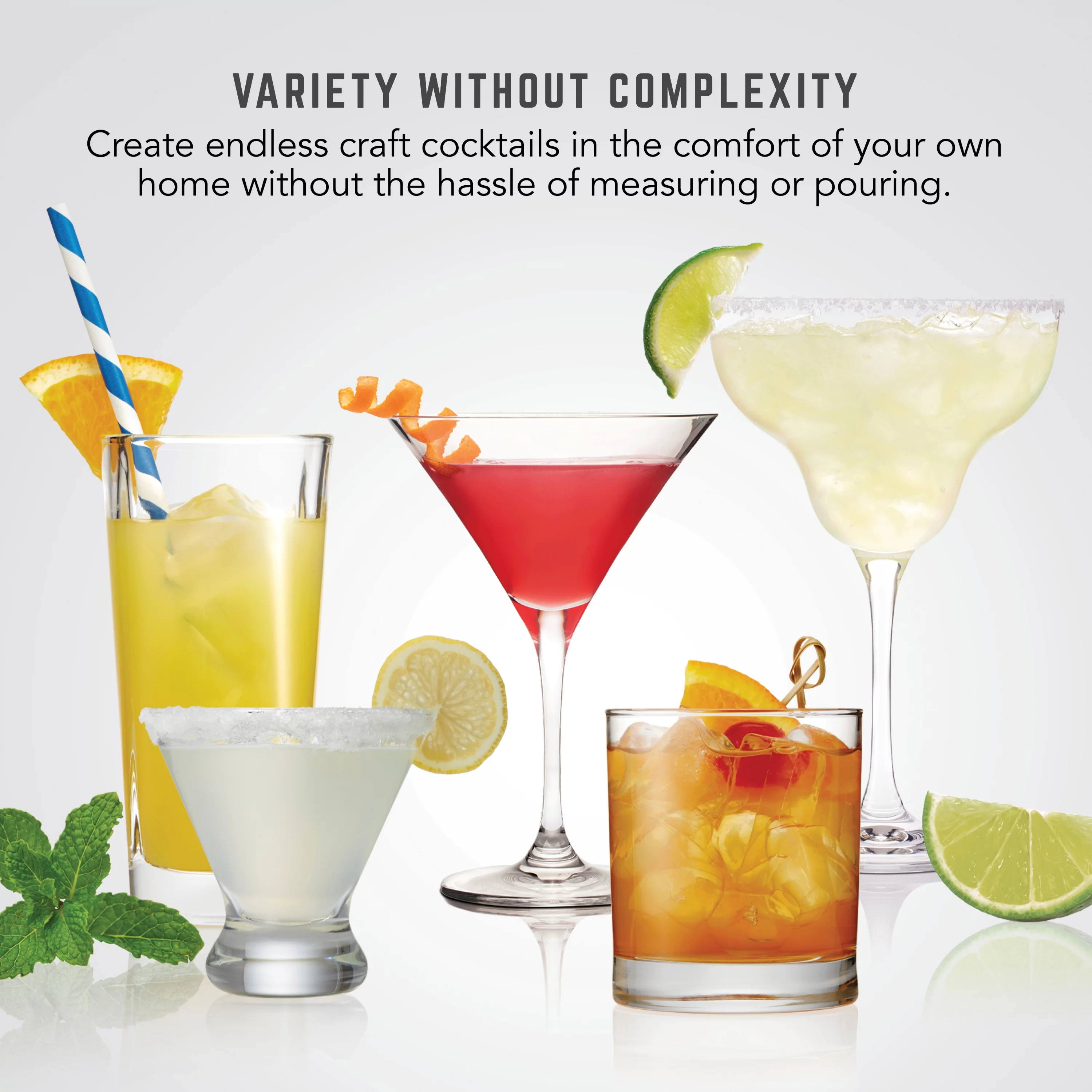 Bartesian Duet Premium Cocktail Machine for the Home Bar, 2 Glass Spirit Bottles