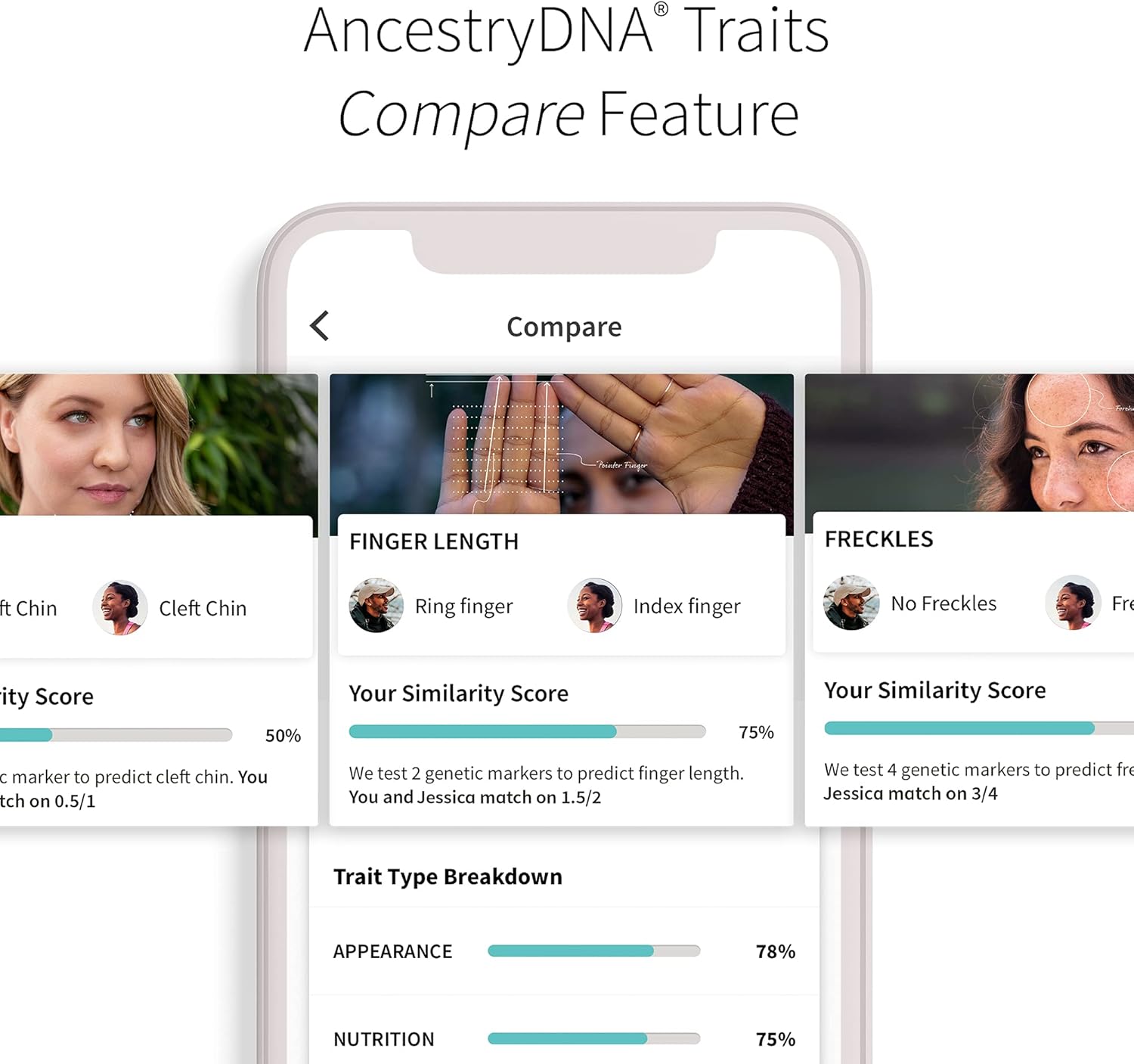 AncestryDNA + Traits: Genetic Ethnicity + Traits Test, AncestryDNA Testing Kit with 35+ Traits, DNA Ancestry Test Kit, Genetic Testing Kit Pack of 2