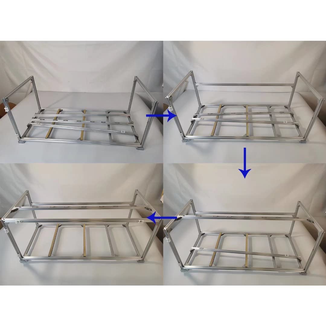 BitMinerex Mining Rig Frame Open Case, 6 PCIe Risers Included