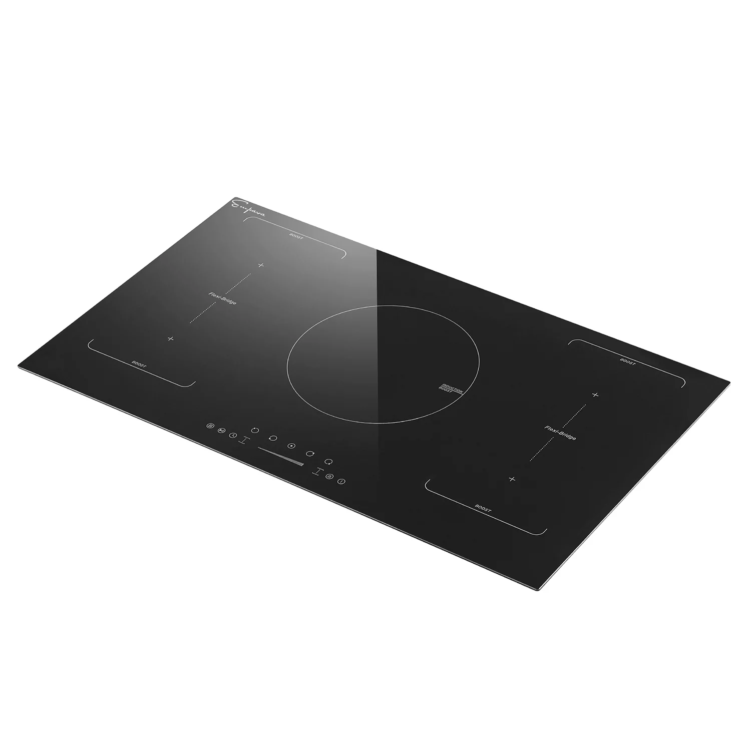 Built-In 36-in 5 Elements Black Induction Cooktop Including Bridge Element