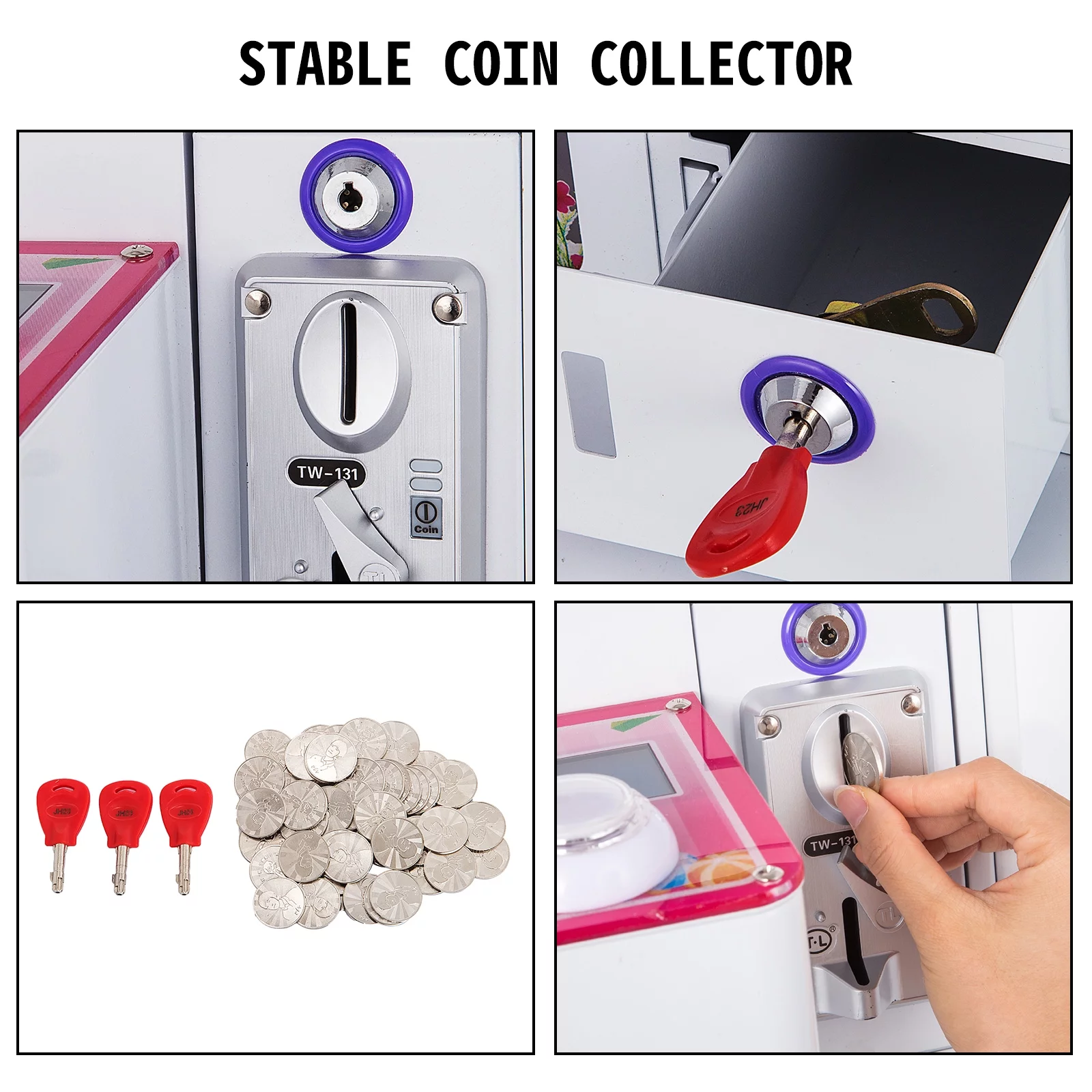 VEVOR Mini Claw Crane Machine 110V Metal Case Bar Candy Toy Catcher Shake-proof