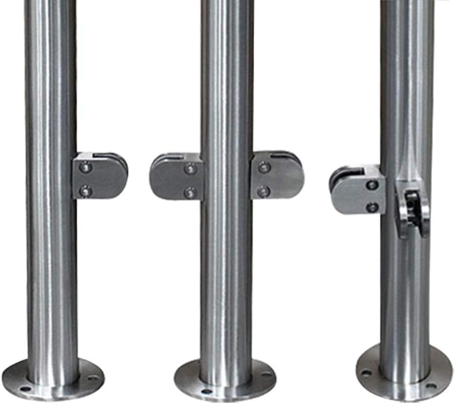 Glass Railing Post Glass Balustrade Railing Post 304 Stainless Steel Railing Fence Pole Handrail Garden Fencing 90-110CM (35" Middle Post) Pack of 2