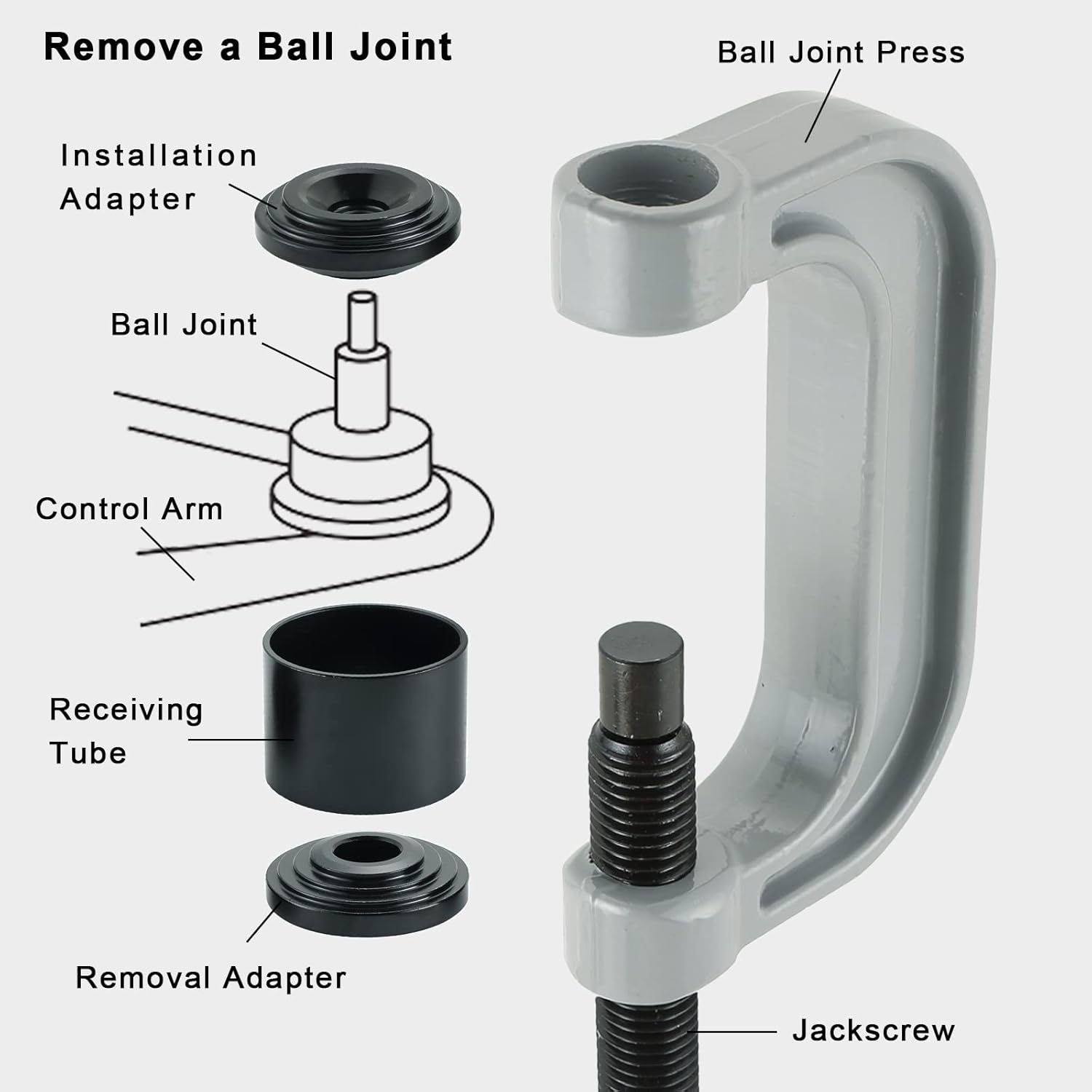 DASBET 4 in1 Ball Joint Service Auto Tool Kit 2WD & 4WD Car Repair Remover Installer Pack of 2