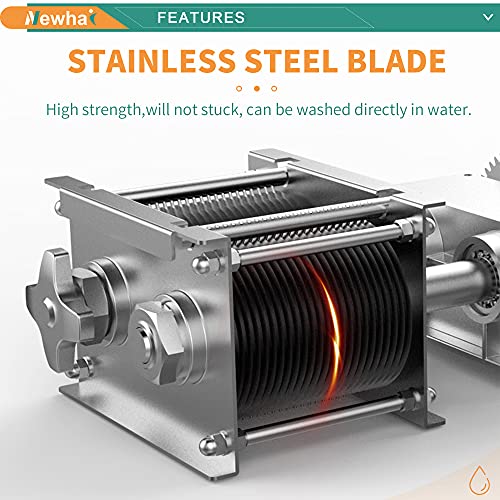 Newhai 850W Meat Cutter Machine, Commercial Meat Cutting Machine 5mm/0.2inch Heavy Duty, Stainless Steel Meat Slicer Shredder Restaurant, for Boneless Meat Soft Vegetables