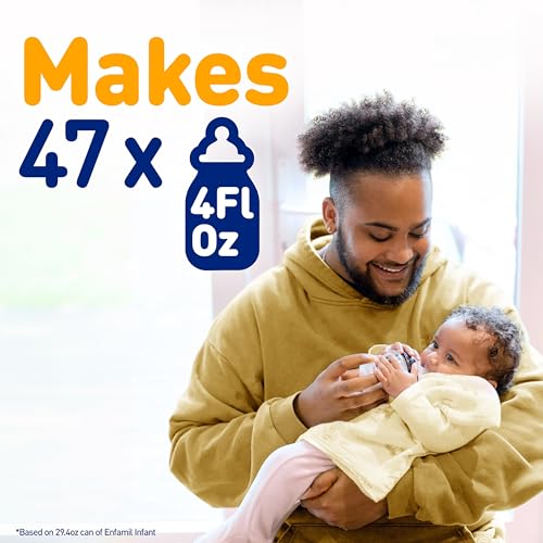 Enfamil Infant Formula, Milk-based Baby Formula with Iron, Omega-3 DHA & Choline, Powder Can, 21.1 Oz (Pack of 4)