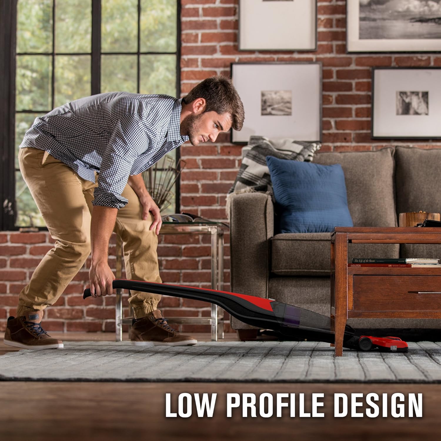 Dirt Devil Power Swerve Pet, Lightweight Cordless Stick Upright Vacuum Cleaner, For Carpet and Hard Floors, BD22052, Red