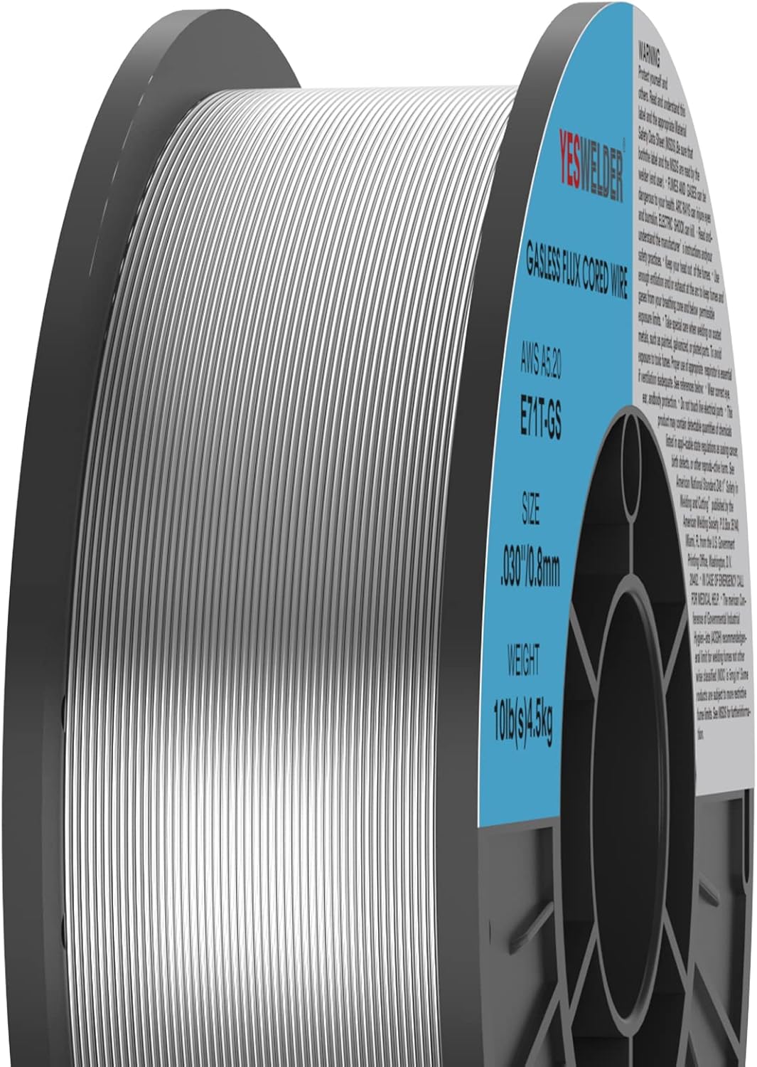 YESWELDER Flux Core Mig Wire, Mild Steel E71TGS.035-Diameter, 10-Pound Spool Pack of 2