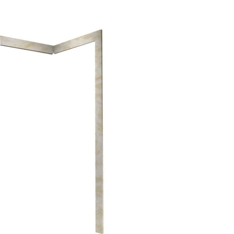 Swanstone TK-105-010 105 in. Solid Surface Easy Up Adhesive Shower Wall Trim Kit and Corner Molding in White