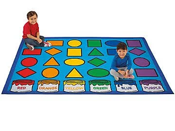 Lakeshore Learning Shapes u0026 Colors Activity Carpet - 6& x 9&