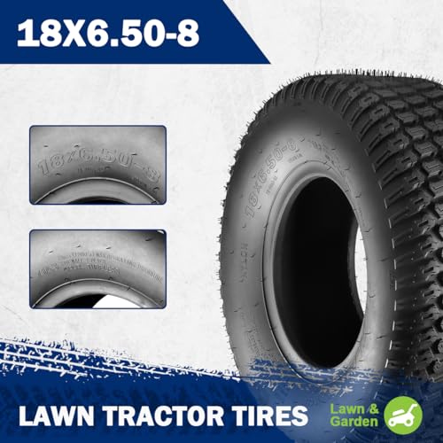 MaxAuto 2 Pcs 20x8-10 Turf Saver Tire, 20x8.00x10 Lawn & Garden Tire - LRB/4ply Tubeless