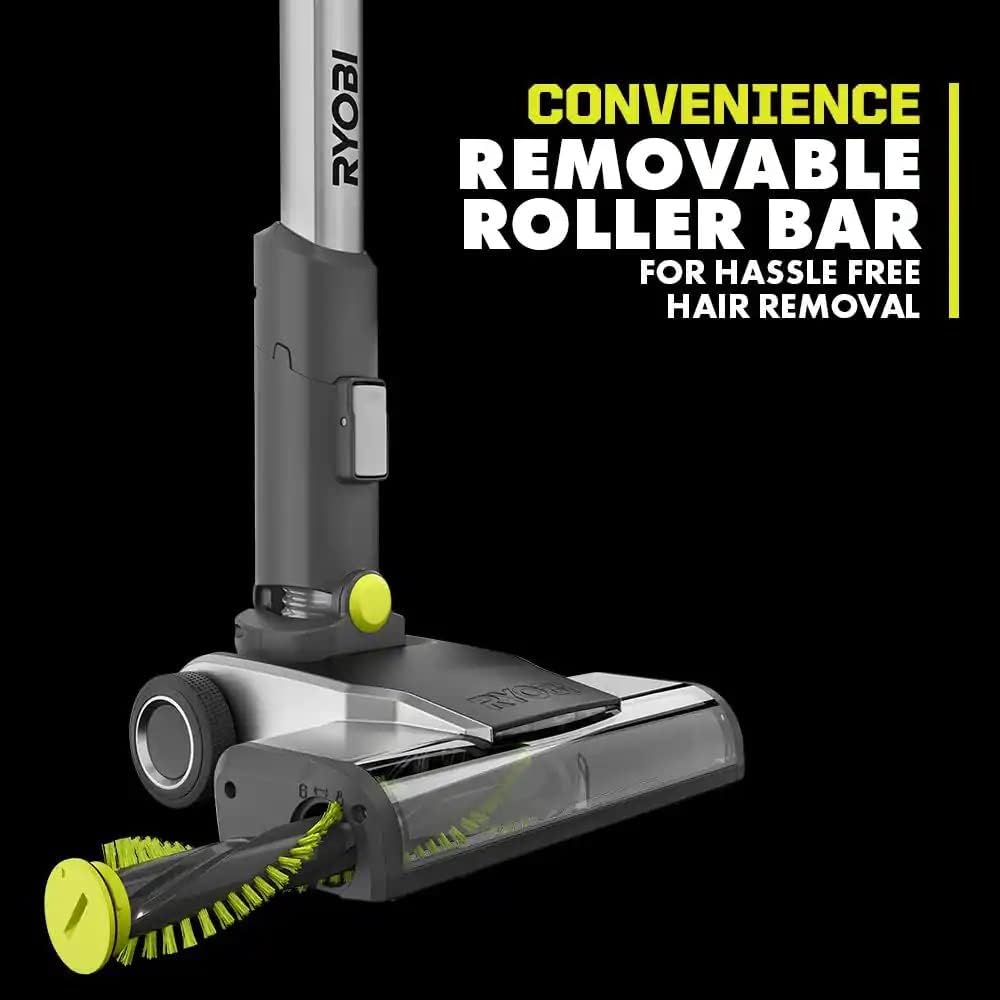 RYOBI Pacroban ONE+ 18V Cordless Stick Vacuum Cleaner Kit with 4.0 Ah Battery and Charger