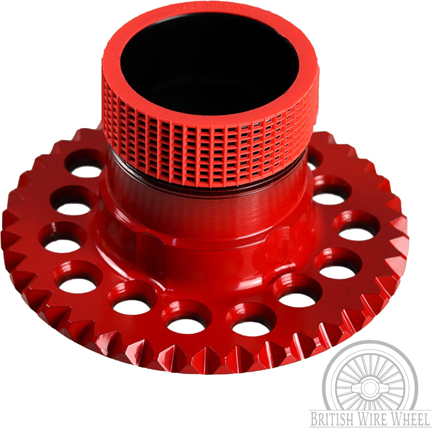 British Wire Wheel 5 Lug Universal Knock Off Wire Wheel Adapters for Lowriders, 5x4.5/ 5x4.75/ 5x5, Set of 4