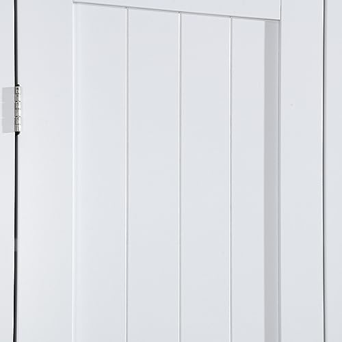 Kitchen Pantry Cabinet, 72.4-inch Tall Storage Cabinet with 4 Doors and Adjustable Shelves, Freestanding Cupboard Utility Pantry for Home Office, Each Shelves Capacity 110lbs, White