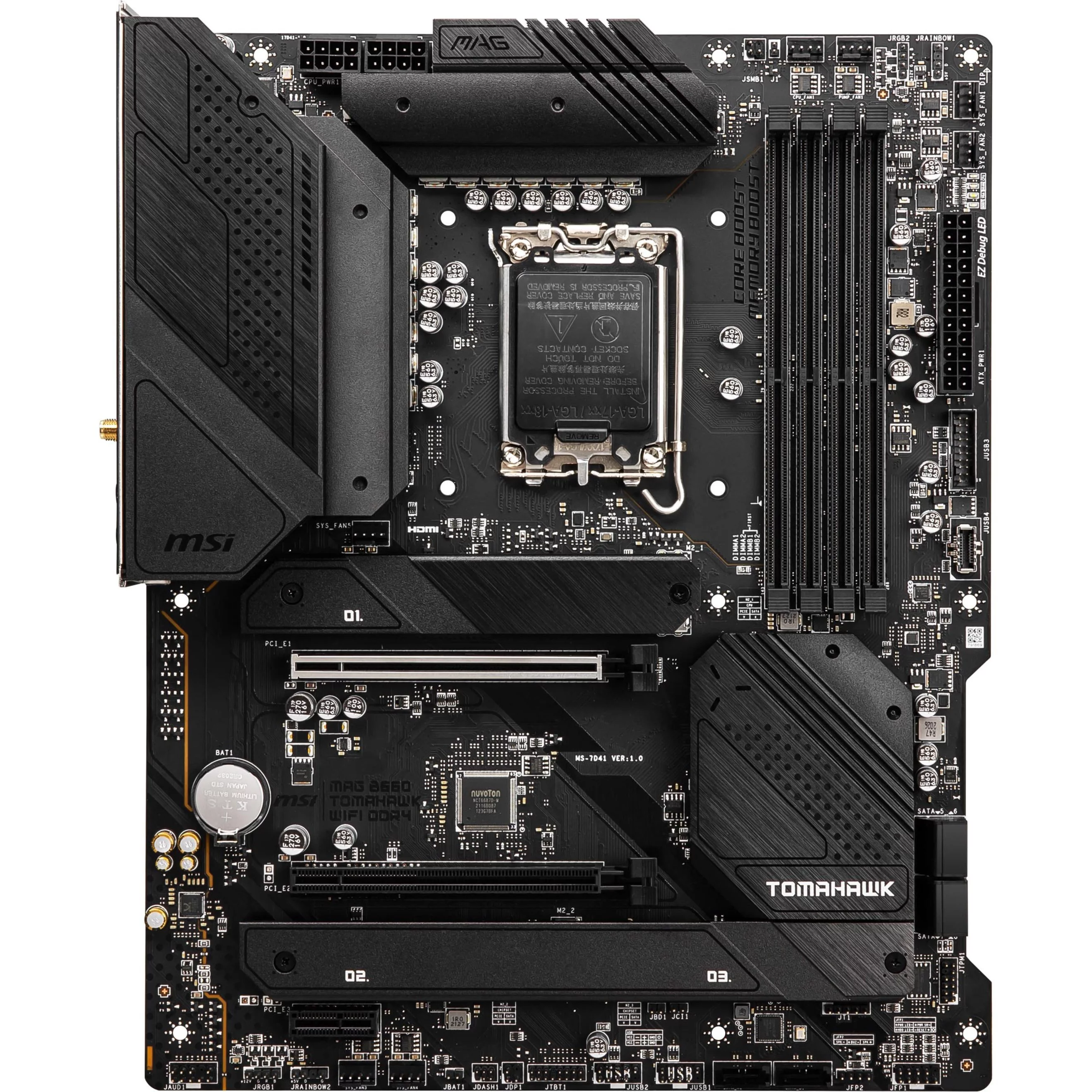 MSI MAG B660 TOMAHAWK WIFI DDR4 LGA 1700 Intel B660 SATA 6Gb/s ATX Intel Motherboard
