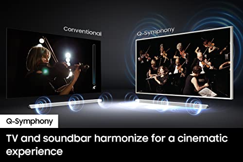 SAMSUNG HW-S50B/ZA 3.0ch All-in-One Soundbar w/Dolby 5.1, DTS Virtual:X, Q Symphony, Built in Center Speaker, Adaptive Sound Lite, Bluetooth Multi Connection, 2022 Black