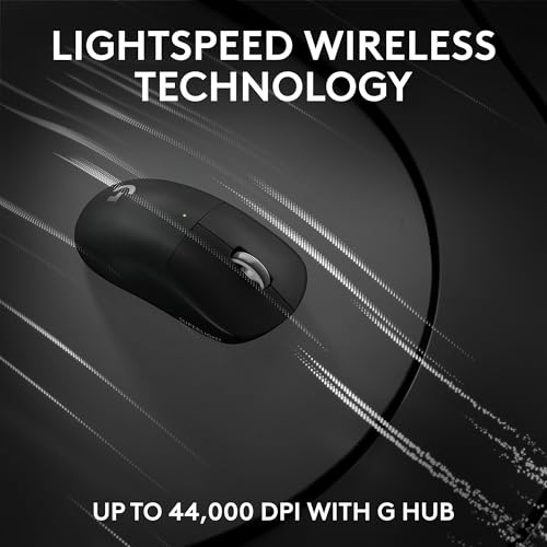 Logitech G PRO X Superlight 2 DEX Wireless Gaming Mouse, 60g pro-Grade Right-Handed Mouse with 5 programmable Buttons, USB-C Charging, 44k DPI Sensor, up to 8 kHz Polling for PC/Mac - White