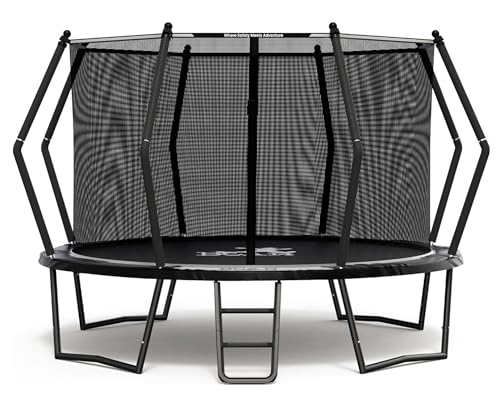 BCAN 8FT 10FT 12FT 14FT 15FT 16FT Recreational Trampoline with Enclosure for Kids Adults, ASTM Approved, Outdoor Trampolines with Ladder for Kids