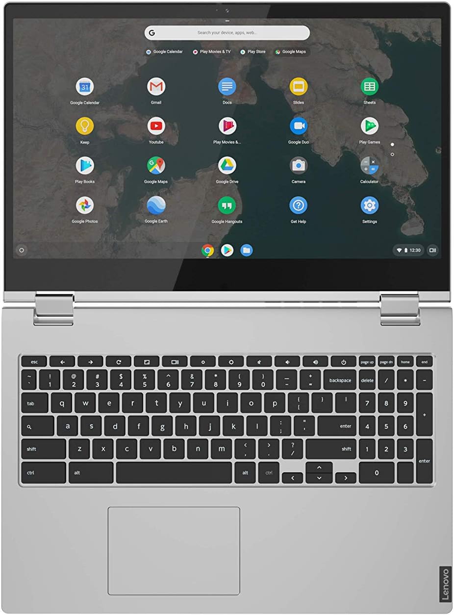 Lenovo Chromebook C340 Laptop, 15.6" FHD (1920 X 1080) Display, Intel Core i3-8130U Processor, 4GB DDR4 RAM, 64GB SSD, Intel UHD Graphics 620, Chrome OS, 2 In 1 Touchscreen, 81T90002UX, Mineral Grey