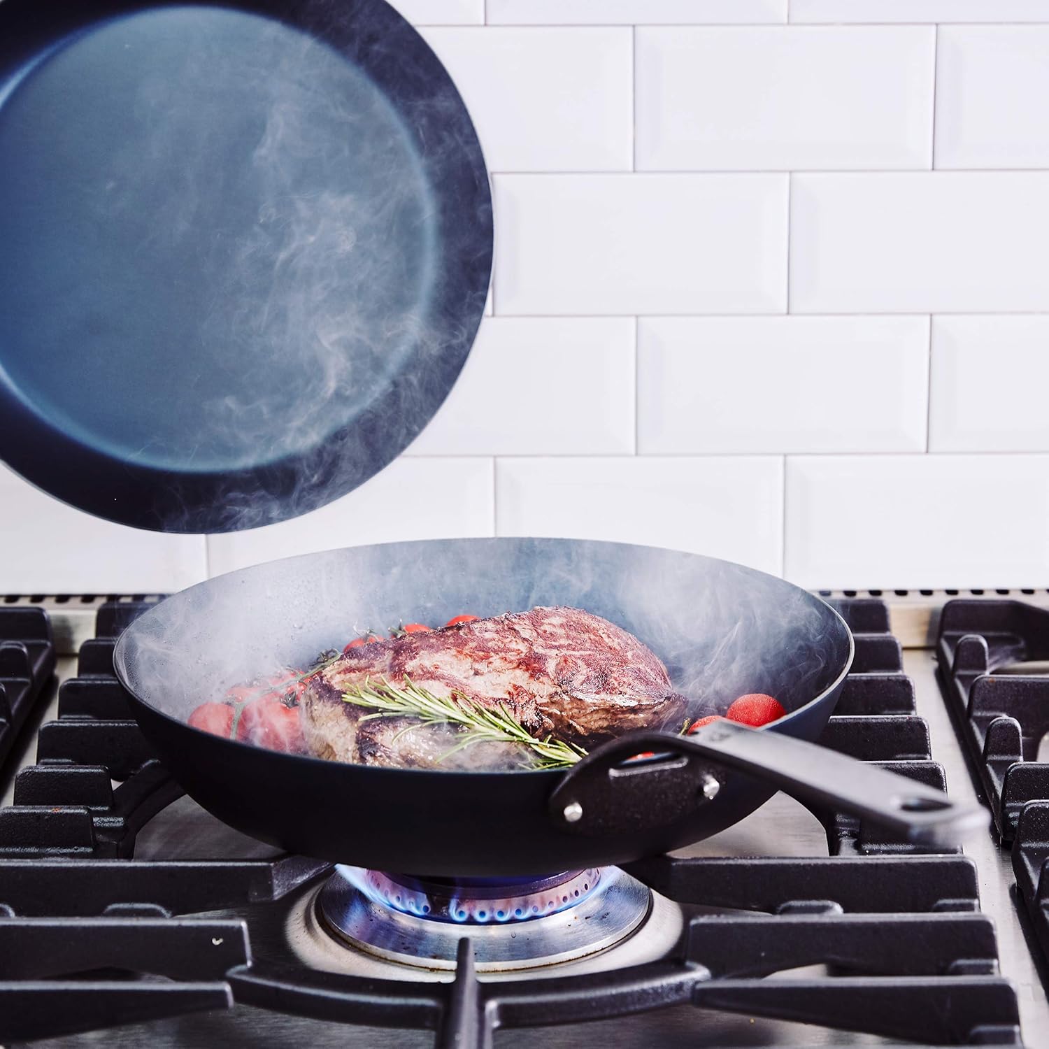 BK Black Steel Seasoned Carbon Steel Skillet, 12