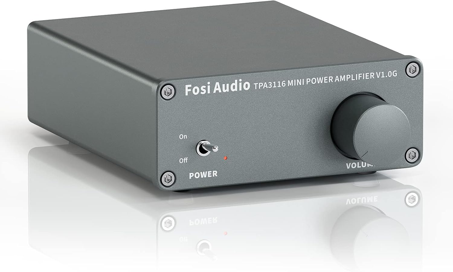 Fosi Audio V1.0G 2 Channel Class D Mini Stereo Amplifier for Home Speakers TPA3116 50W x 2 with Power Supply Pack of 2