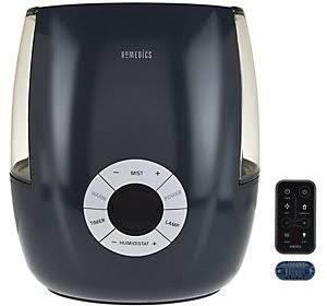 Homedics Ultrasonic Warm & Cool Mist Humidifierwith Remote ,Grey