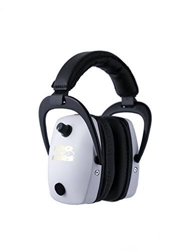 Pro Ears - Pro Slim Gold - Electronic Hearing Protection and Amplification - NRR 28 - Ear Muffs - White
