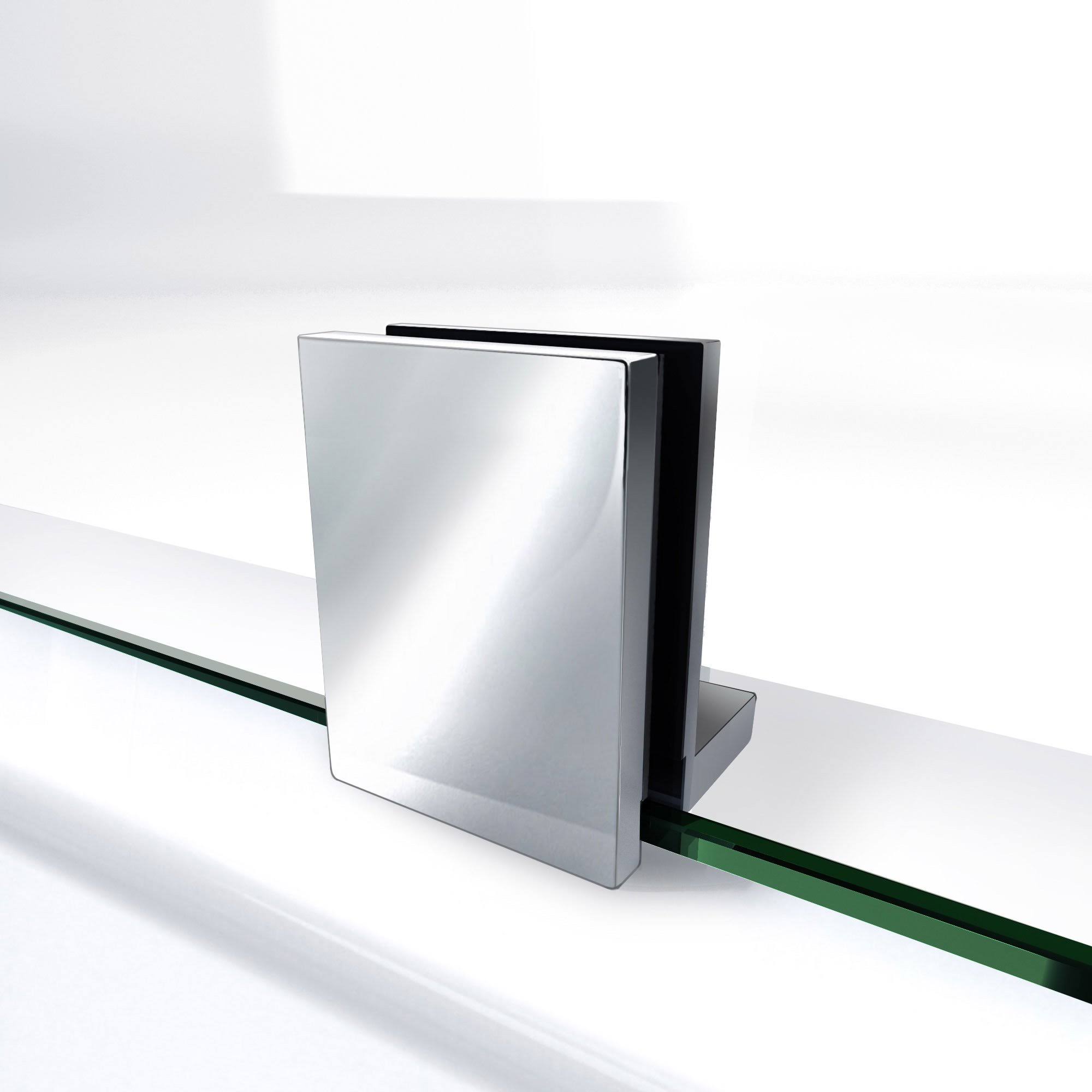 DreamLine Unidoor Lux 72-in H x 60-in W Frameless Hinged Brushed Nickel Shower Door (Clear Glass) | SHDR-23607210-04
