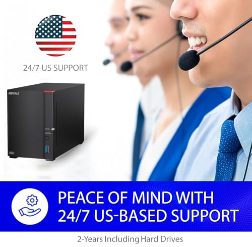 BUFFALO LinkStation 210 4TB 1-Bay NAS Network Attached Storage with HDD Hard Drives Included NAS Storage That Works as Home Cloud or Network Storage Device for Home