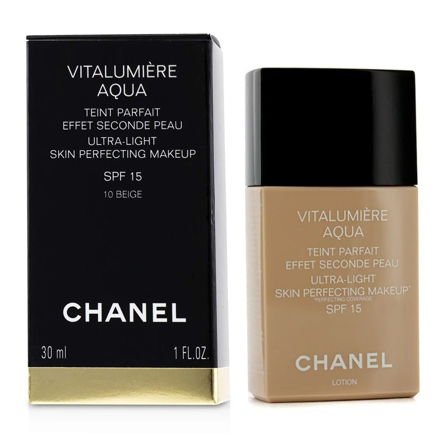 Chanel Vitalumiere Aqua Ultra Light Skin Perfecting M/U SPF15 - # 20 Beige  30ml/1oz