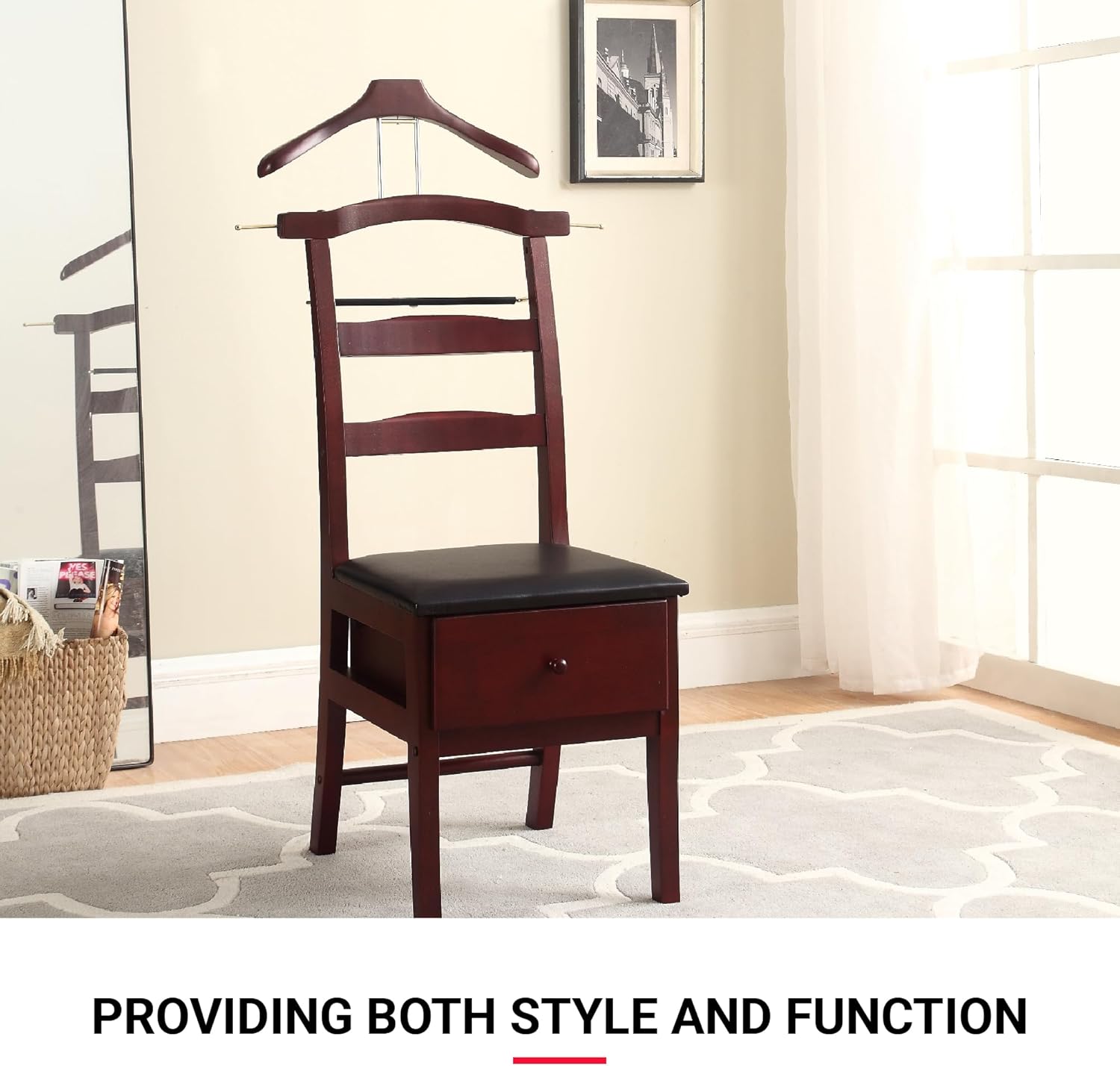 Proman Products Chair Valet, Mahogany