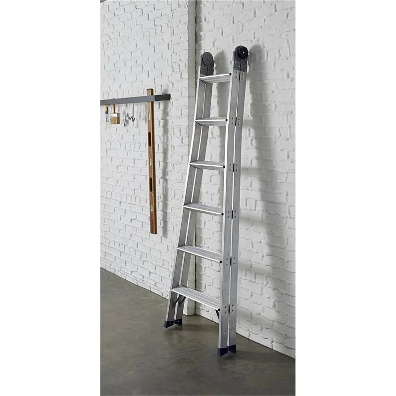 Cosco 2-in-1 Aluminum Step and Extension Ladder with 12& Max Reach