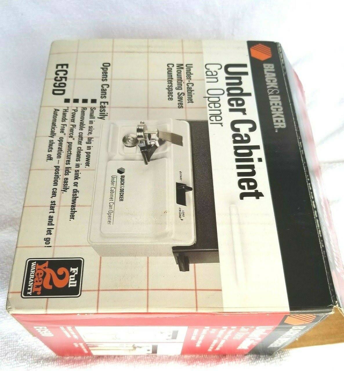Black u0026 Decker Spacemaker Under Cabinet Electric Can Opener EC59D
