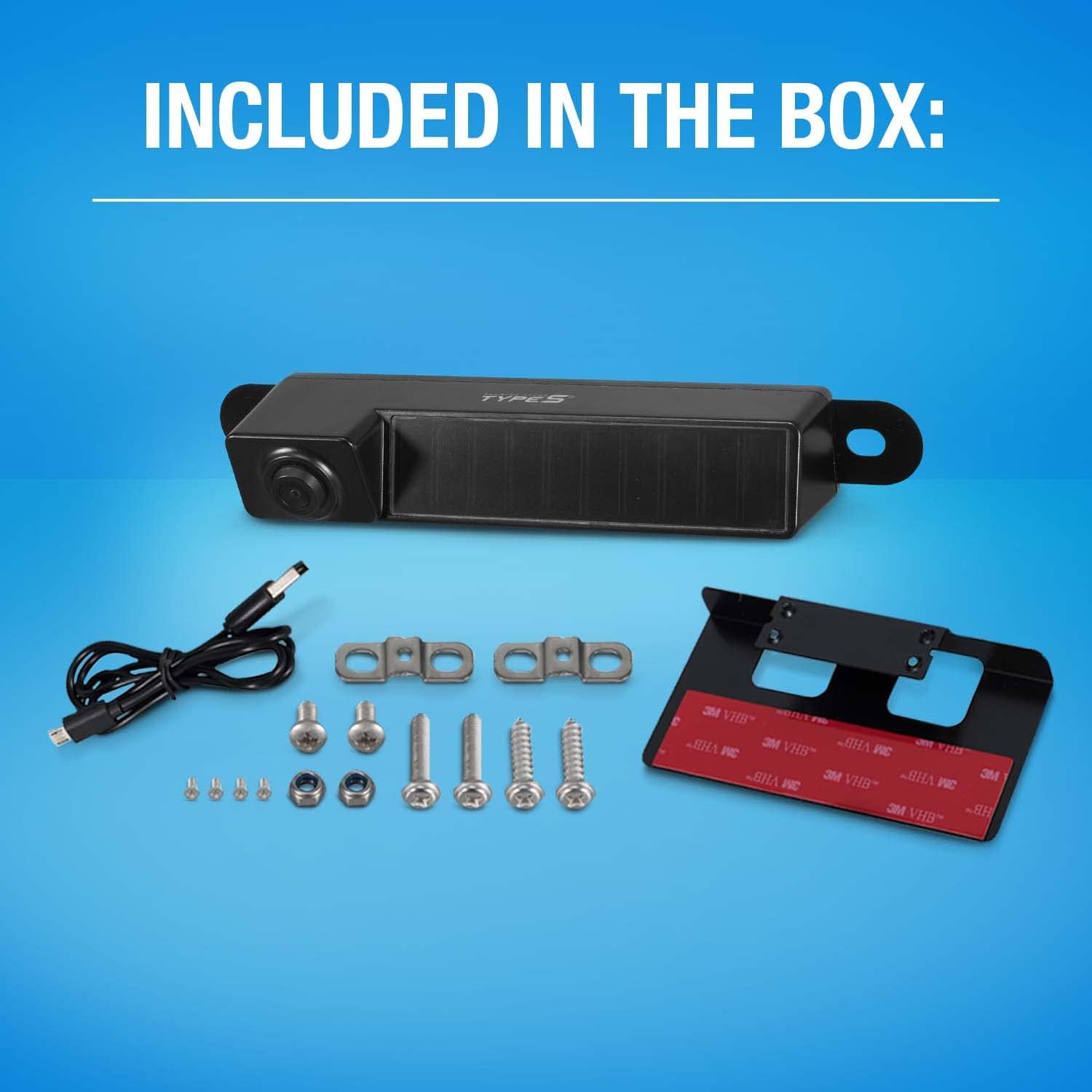 Type S Solar Powered Smart 1080p HD Backup Camera