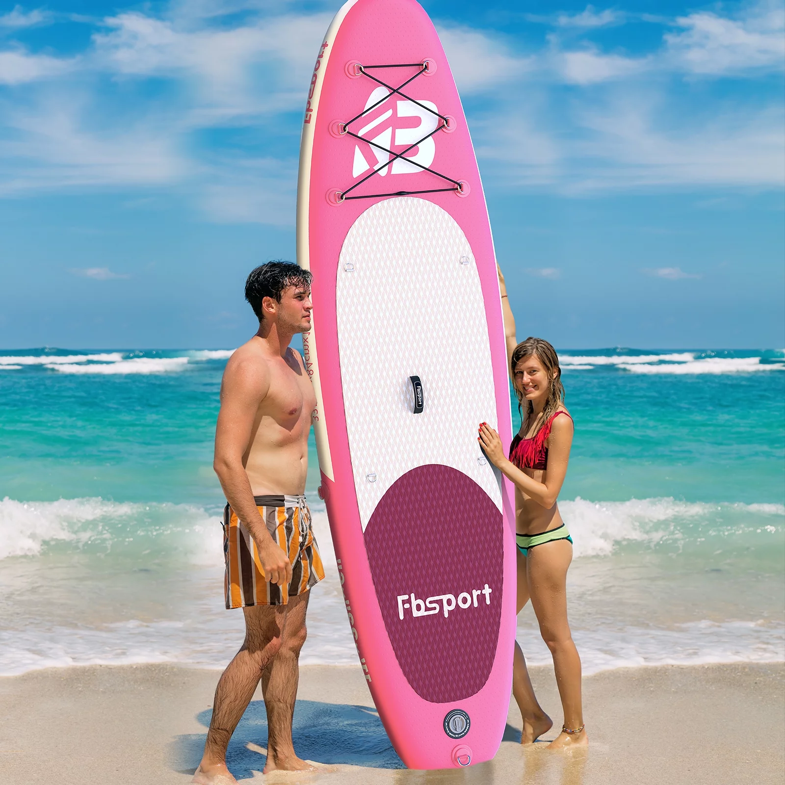 Fbsport Inflatable Elextric Paddle Board, Stand UP Paddleboard 11' Length with Electric Pump SUP Accessories