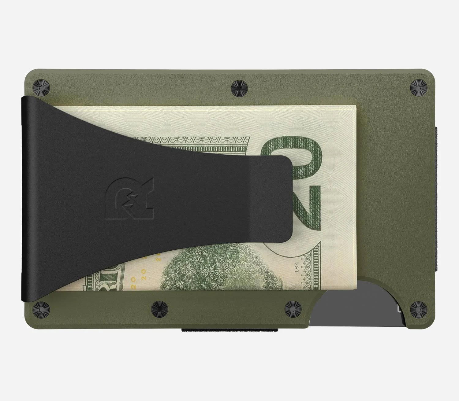 The Ridge Aluminum Cash Strap Wallet - Matte Olive