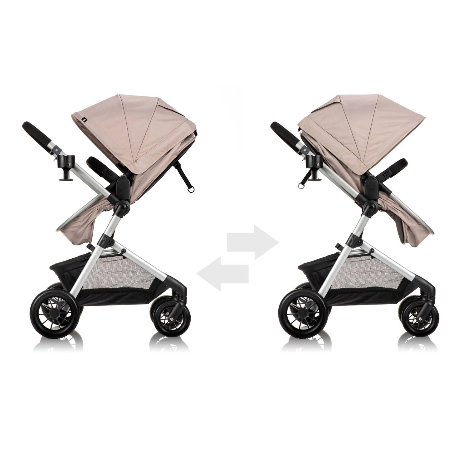 Evenflo Pivot Modular Travel System with SafeMax Infant Car Seat - Sandstone