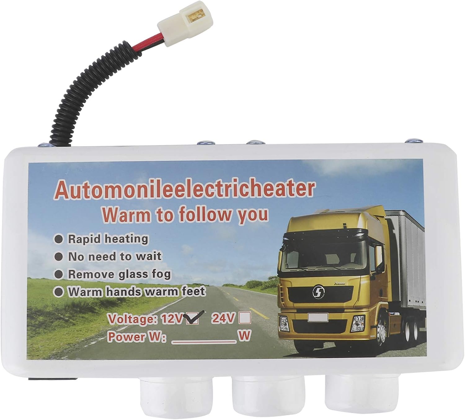 Car Heater,1000W 12V Car Heater Winter Rapid Heating Warmer Portable Windsn Defroster 3 Air Outlet