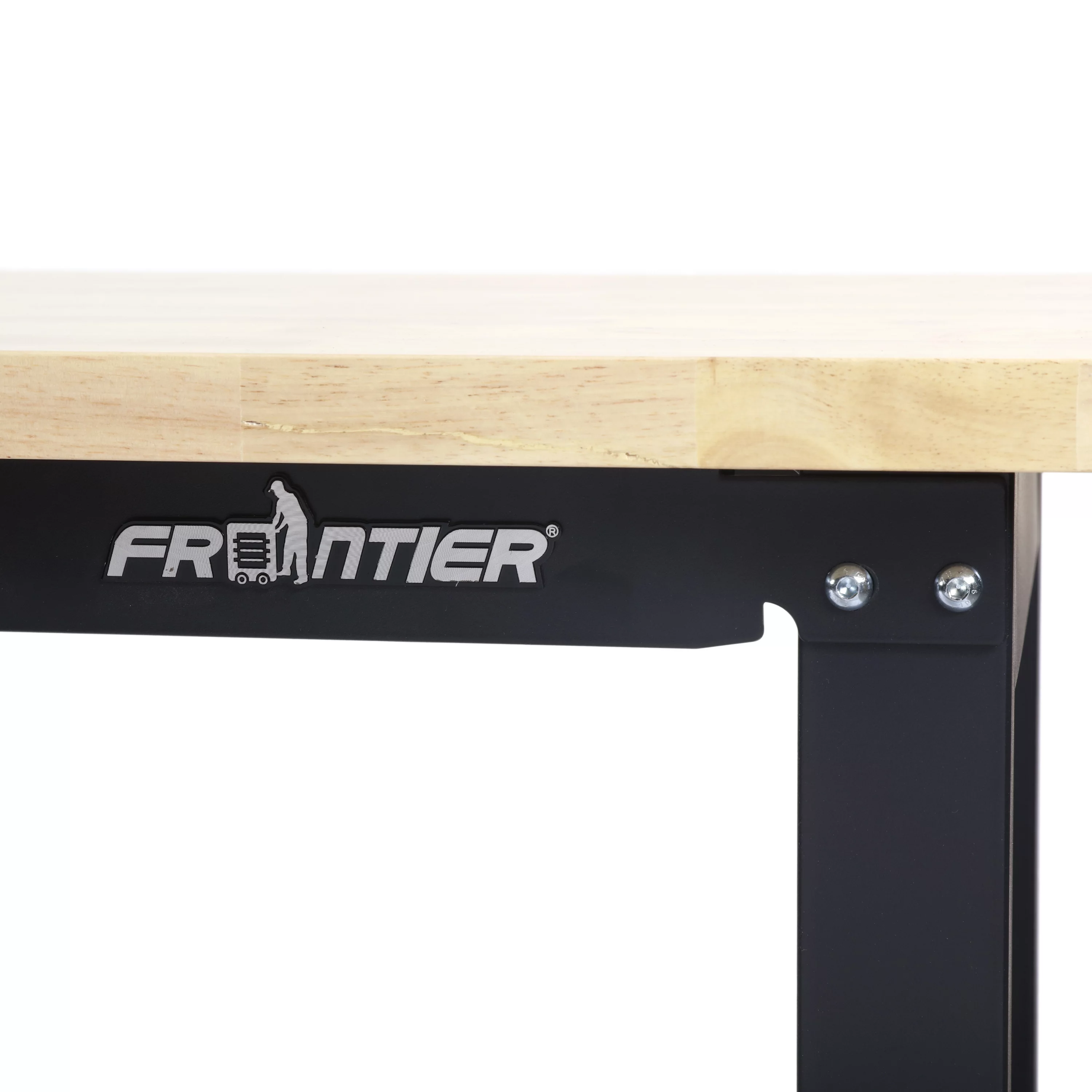 Frontier 48-inch Heavy-Duty Workbench with Adjustable Height, Wood Worktop, Steel Frame