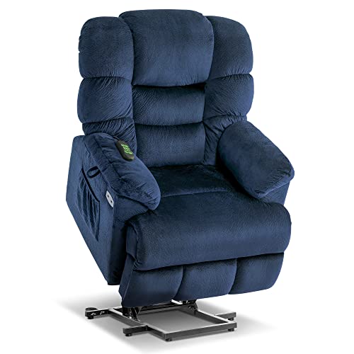 MCombo Triple Motor Power Lift Recliner Chair Sofa with Power Adjustable Headrest for Elderly People, Infinite Position, Fabric 7630 (Brown)