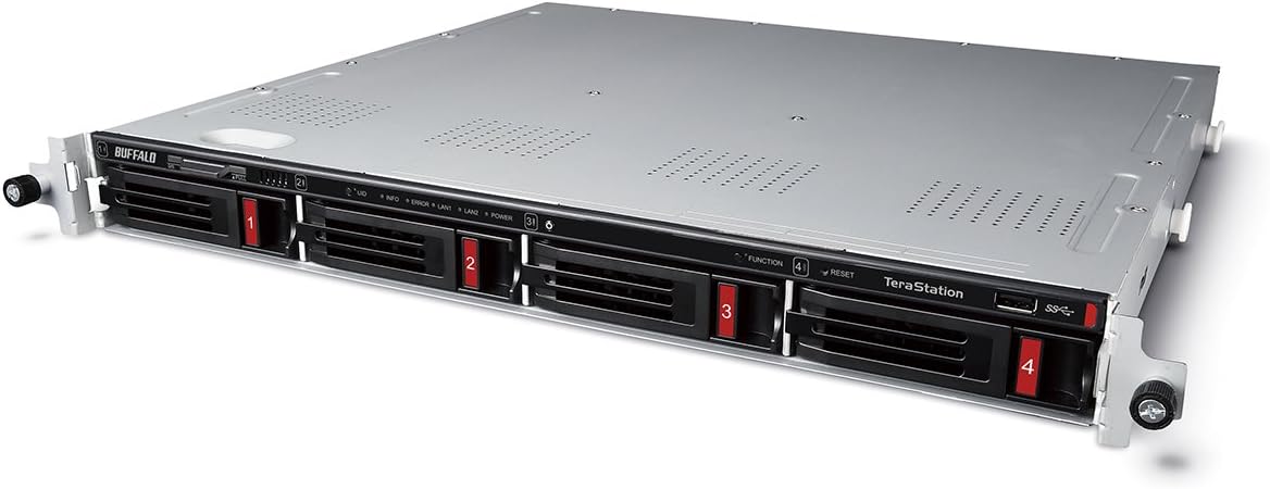 BUFFALO TeraStation 3420RN 4-Bay Rackmount NAS 8TB (4x2TB) with HDD NAS Hard Drives Included 2.5GBE / Computer Network Attached Storage / Private Cloud / NAS Storage / Network Storage / File Server