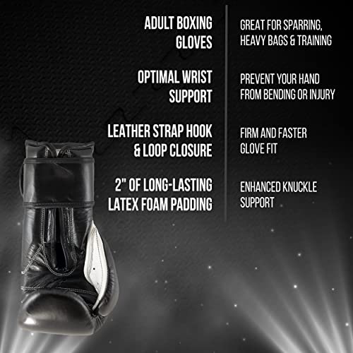 CLETO REYES Training Boxing Gloves with Hook and Loop Closure for Sparring and Heavy Punching Bags, Men and Women, MMA, Kickboxing, Muay Thai