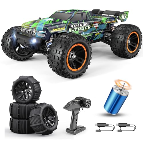 HAIBOXING 16890SA 1/16 Scale 4WD Brushless RC Truck Max 40 MPH Fast RC Cars, All Terrains RC Car with Independent ESC 4X4 Off-Road Semi-Truck for Boys and Adults, 3S Battery Applicable (not Included)