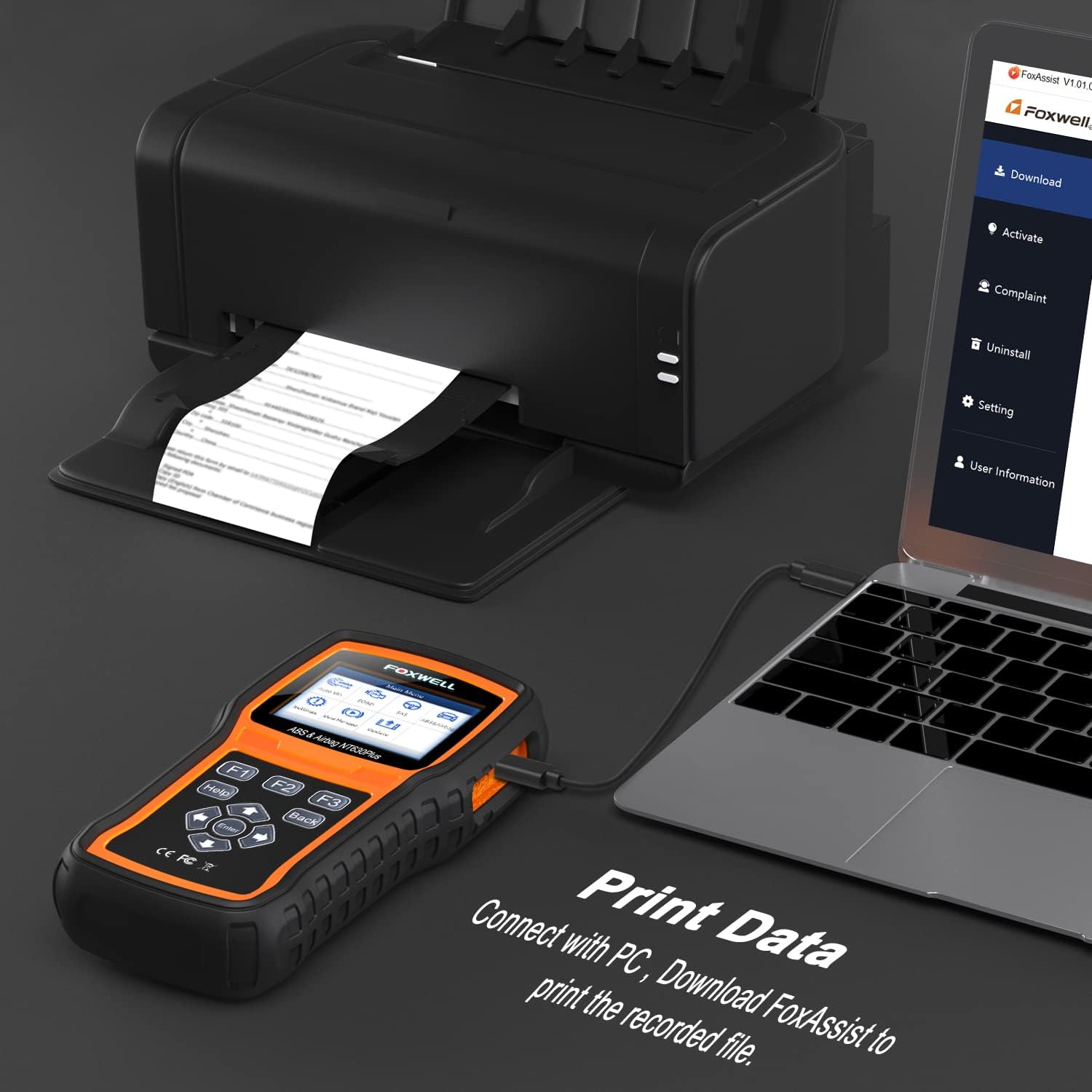 Foxwell NT630 Plus Code Reader Scan Tool ABS SRS Airbag Diagnostic Tool, Bidirectional OBD2 Scanner with ABS Bleeding/SAS Calibration/ABS Airbag Light Reset��2022 Upgraded Version English/French��