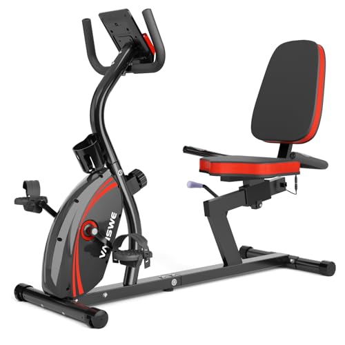 VANSWE Recumbent Exercise Bike for Adults Seniors - Recumbent Bikes for Home with Magnetic Resistance, Bluetooth and App Connectivity, Pulse Sensor