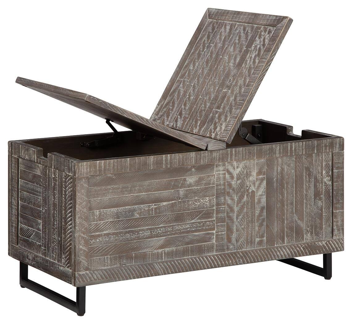 Coltport Storage Trunk (Distressed Gray) by Ashley Furniture
