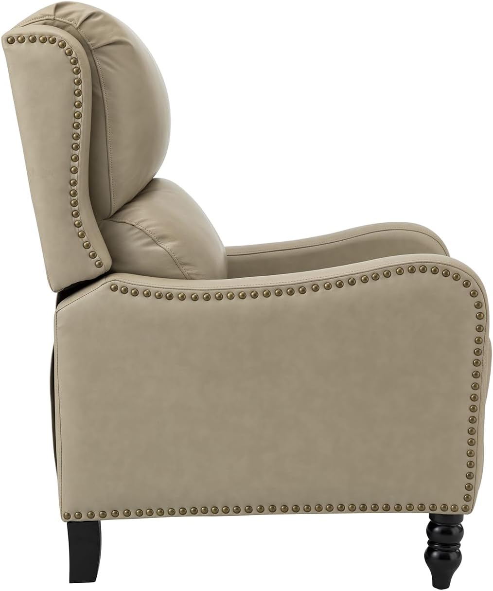 Manuel Genuine Leather Recliner TAN
