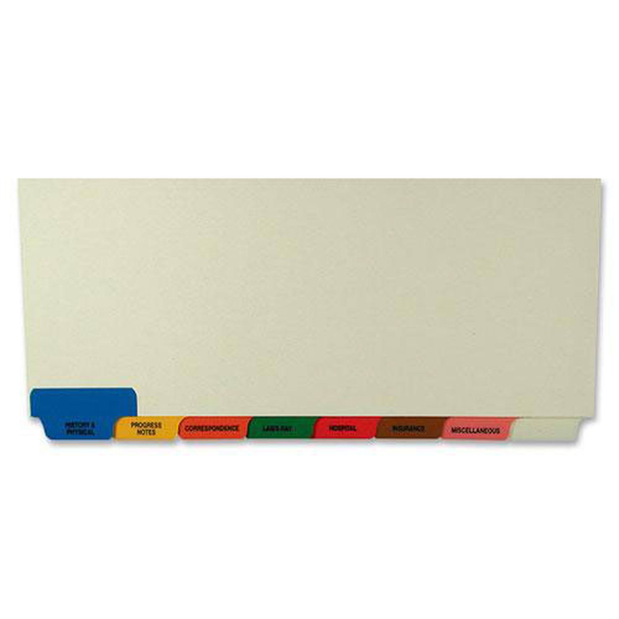 Tabbies Medical Chart Divider Sets, Bottom Tab, 8 1/2 x 11 3/8, 40