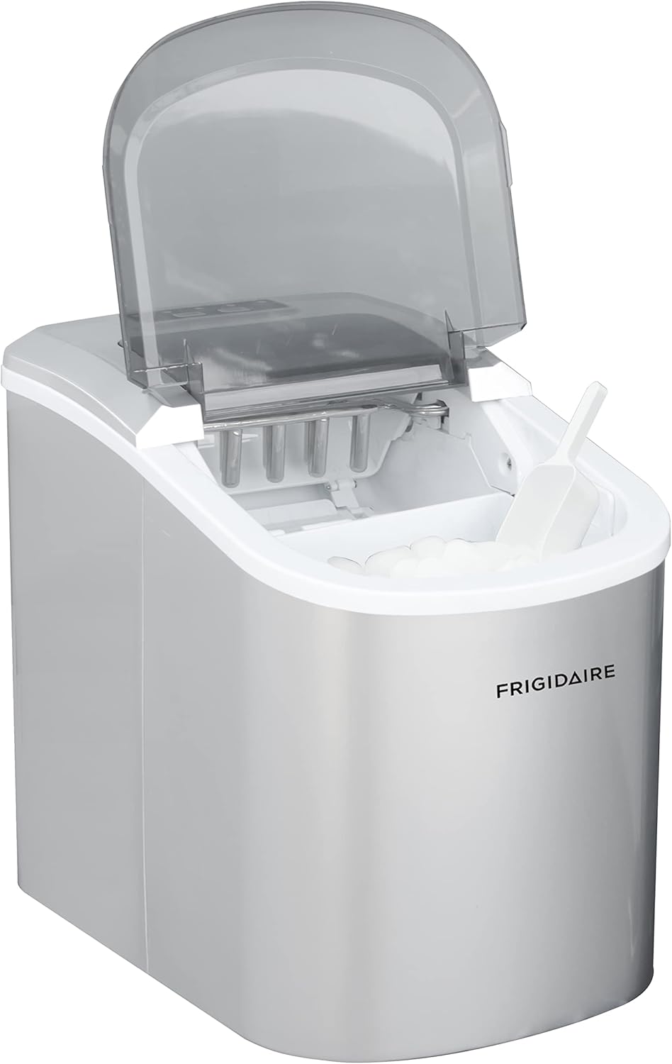 FRIGIDAIRE EFIC189-Silver Compact Ice Maker, 26 lb per Day, Silver (Packaging May Vary)