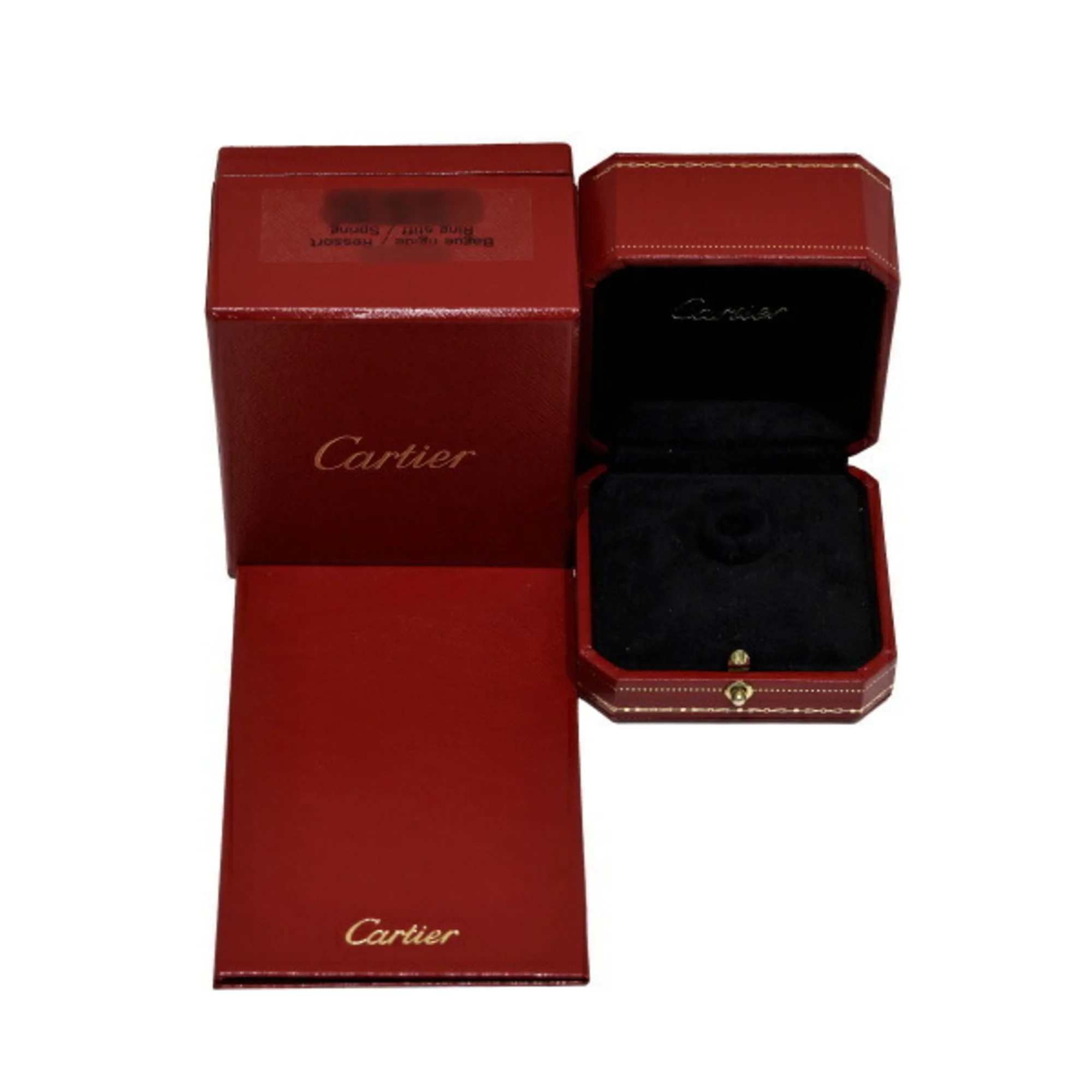Pre-Owned Cartier Maillon Panthère 3-row K18WG White Gold Ring (Good)